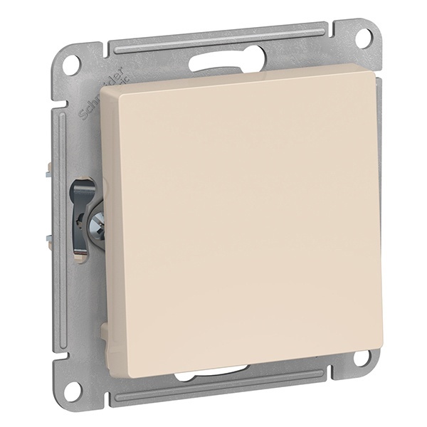 Одноклавишный переключатель SE AtlasDesign 10A быстрозажимные клеммы, бежевый [уп 20 шт]