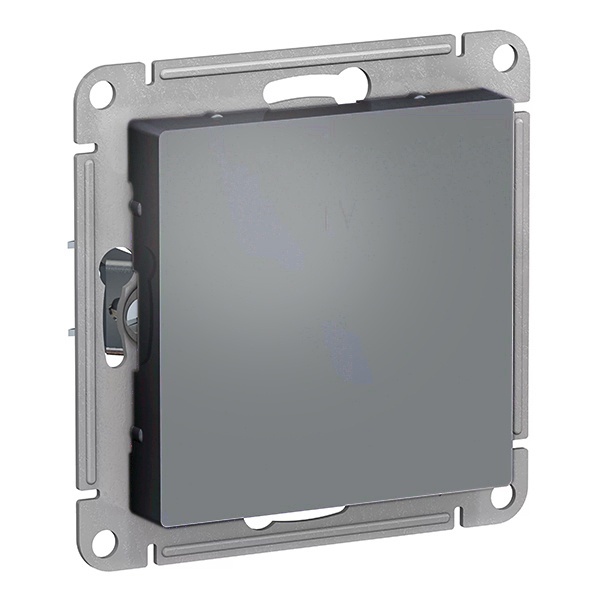 Одноклавишный выключатель SE AtlasDesign 10A быстрозажимные клеммы, грифель [уп 10 шт]