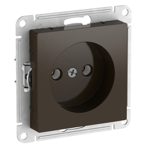Розетка без заземления SE AtlasDesign 16А быстрозажимные клеммы, мокко [уп 10 шт]