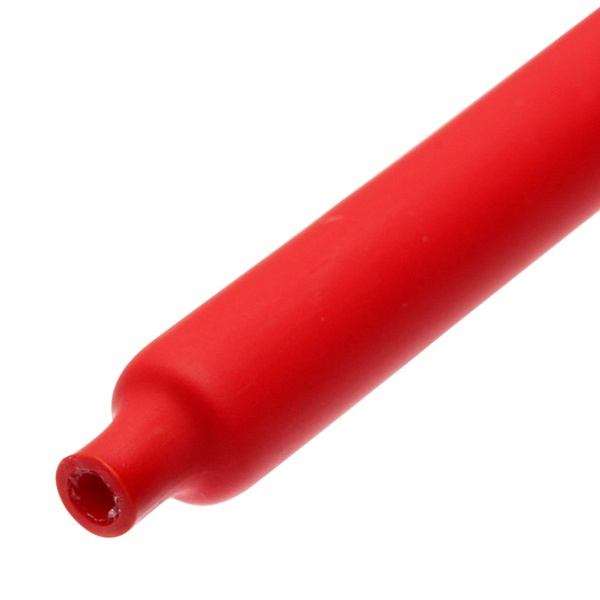 Трубка термоусадочная КВТ клеевая ТТК(3:1)- 3/1 мм красная с подавлением горения