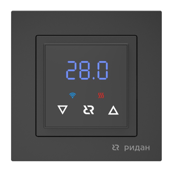 Терморегулятор электронный Ридан Classy Wi-Fi с комбинацией датчиков черный