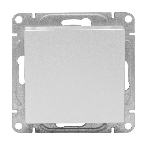 Механизм выключателя 1-клавишного EKF 10А Эпика алюминий