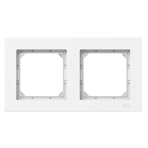 Рамка 2-местная EKF IP44 Эпика белый