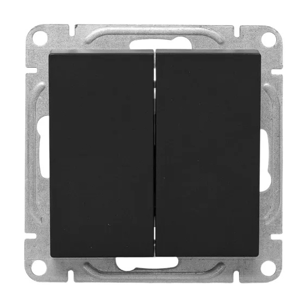 Механизм 2-клавишной кнопки EKF 10А Эпика черный