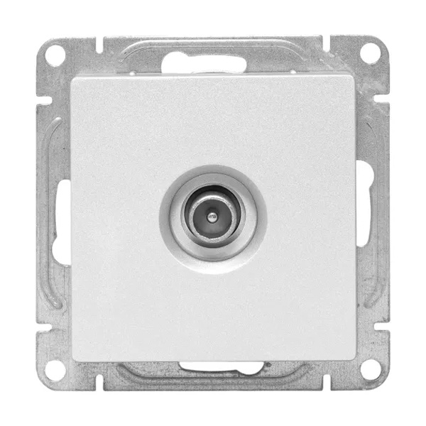 Механизм розетки EKF проходной TV 5-862МГц Эпика алюминий