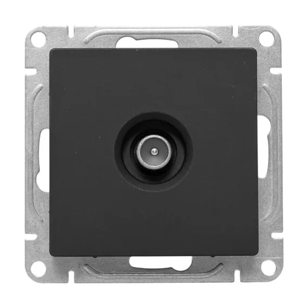 Механизм розетки EKF оконечный TV 5-862МГц Эпика черный