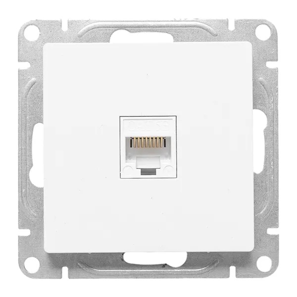 Механизм компьютерной розетки EKF RJ45 кат.5 Эпика белый