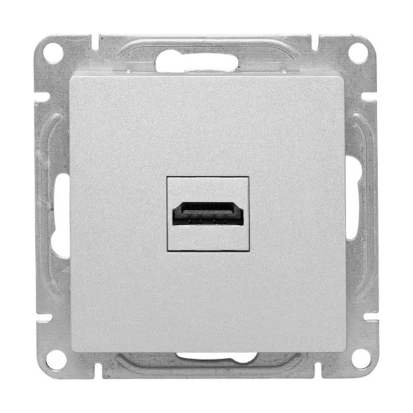Механизм розетки EKF HDMI Эпика алюминий