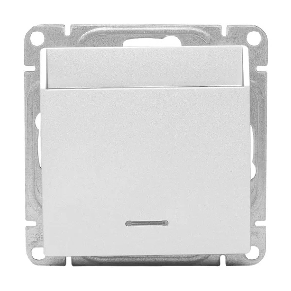 Механизм выключателя карточного с подсветкой EKF 10А Эпика алюминий