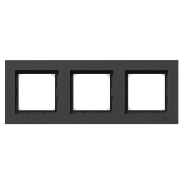 Рамка 3-местная EKF IP44 Эпика черный