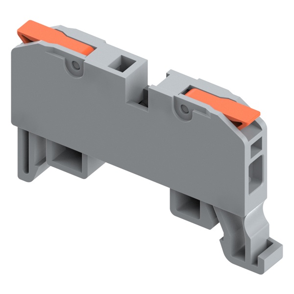 Клемма Rexant СМК 222-221D/222-2411 проходная 1-полюсная на DIN-рейку (0,2-2,5 мм2) серая [уп. 60шт]