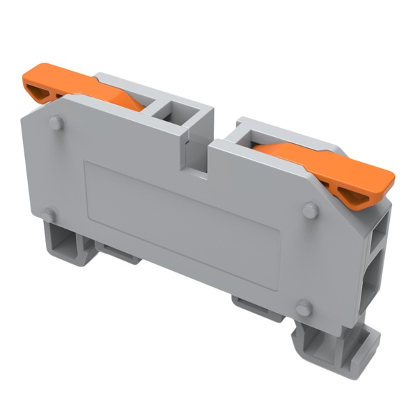 Клемма Rexant СМК 222-621D проходная 1-полюсная на DIN-рейку (1-6 мм2) серая [уп. 60шт]