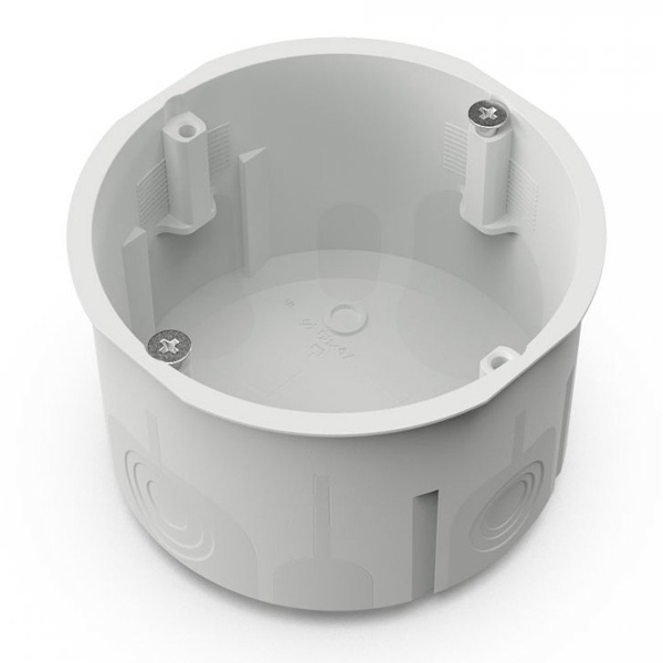 Коробка установочная Промрукав 60-0710См двухкомпонентная для сплошных стен 68х47 (8шт/уп) серая