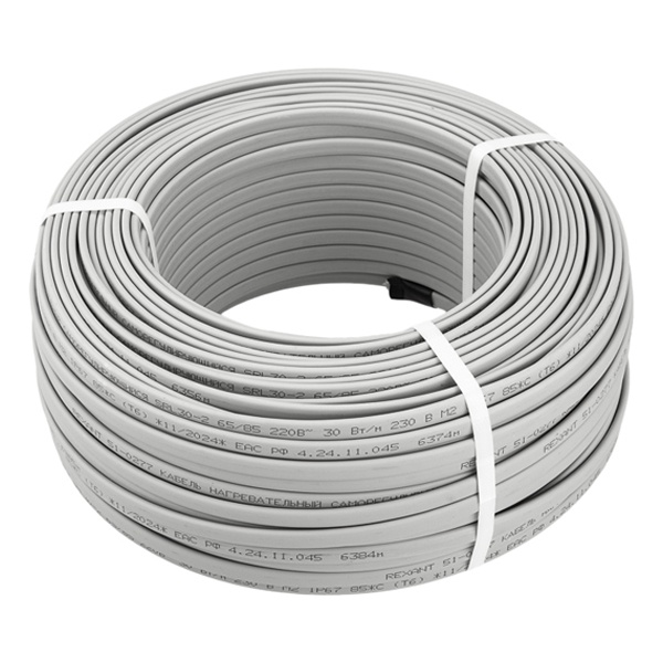 Кабель греющий пищевой саморегулирующийся Rexant SRL30-2 неэкранированный 30Вт/м бухта 100м