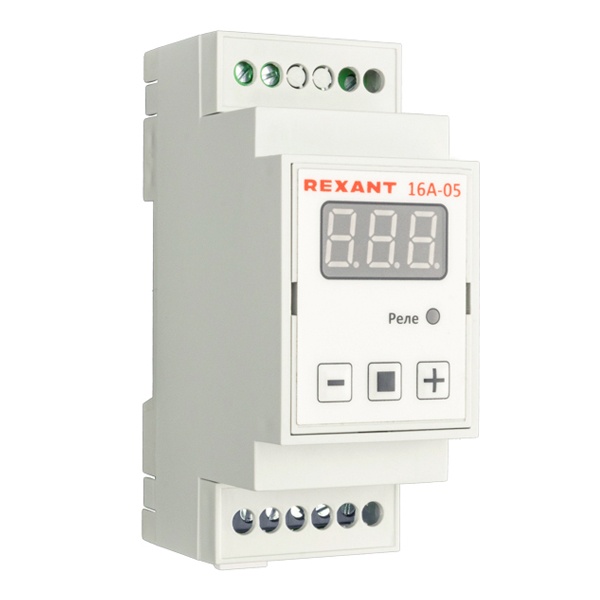 Терморегулятор Rexant TermoStat 16A-05 на DIN-рейку, цифровая индикация, датчик в комплекте
