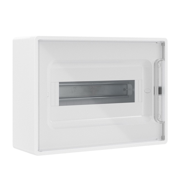 Щит настенный DKC FRAME 12 модулей с прозрачной дверцей с шиной IP40 белый