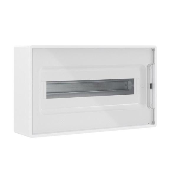 Щит настенный DKC FRAME 18 модулей с прозрачной дверцей с шиной IP40 белый