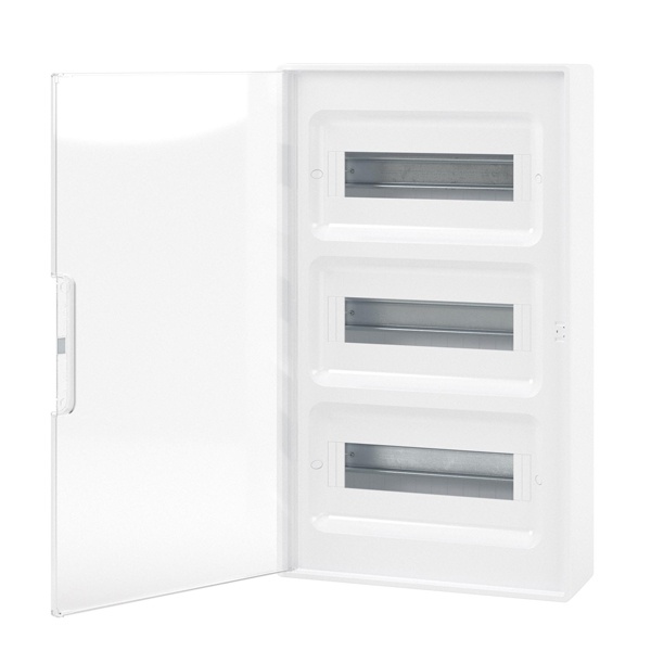 Щит настенный DKC FRAME 36 (3х12) модулей с прозрачной дверцей с шиной IP40 белый