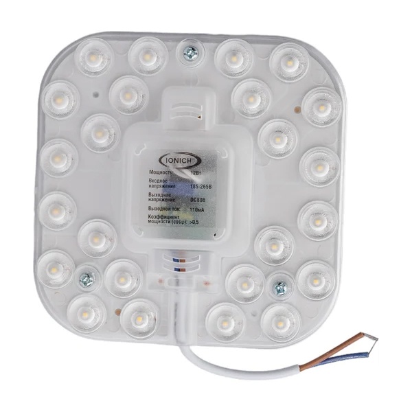 Светодиодный модуль Ionich 12W 4000K 960Lm 98x98mm IP20 с драйвером