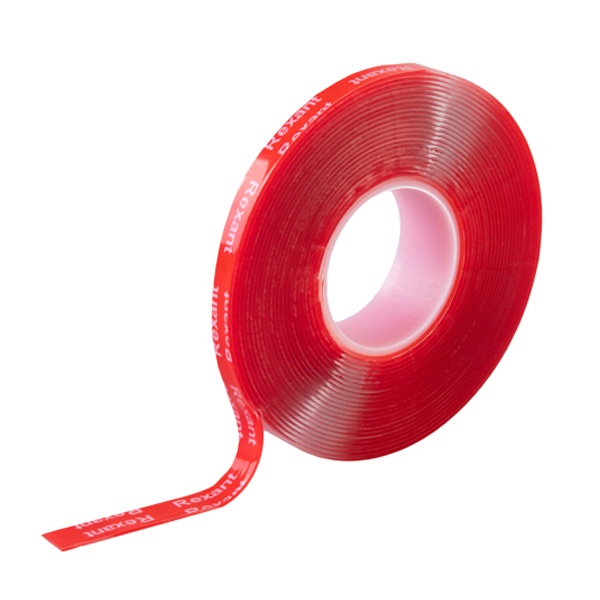 Лента Rexant клейкая двухсторонняя прозрачная, на VHB акриловой основе, 6мм х 5м