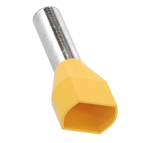 Наконечник-гильза двойная изолированная DKC НШВИ2 6,0 мм2 желтый [уп.100шт]