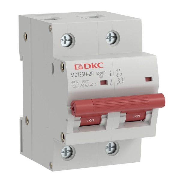 Автоматический выключатель DKC YON max MD125H 100A тип C 2P 10кА (автомат электрический)