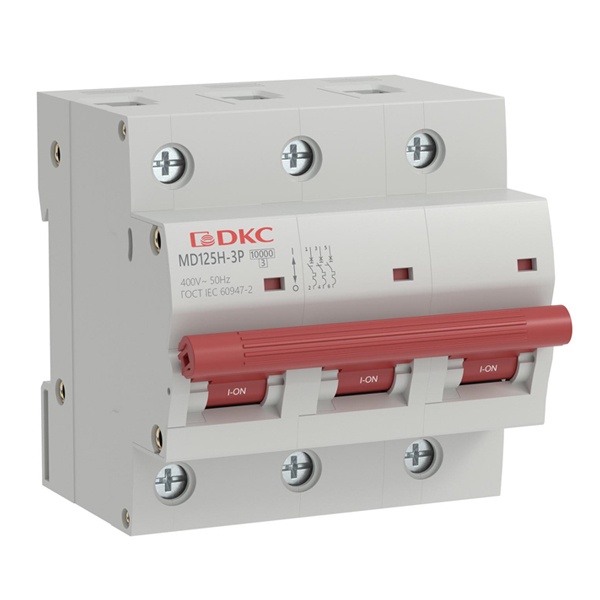 Автоматический выключатель DKC YON max MD125H 80A тип C 3P 10кА (автомат электрический)