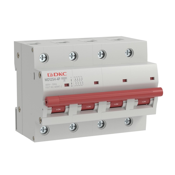 Автоматический выключатель DKC YON max MD125H 80A тип C 4P 10кА (автомат электрический)