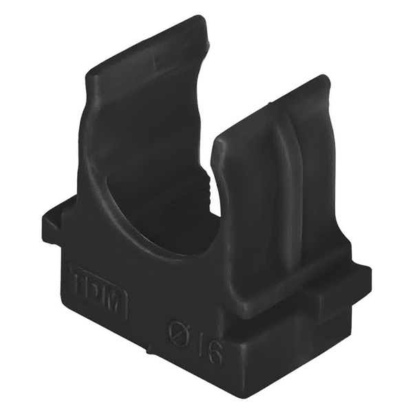 Крепеж-клипса TDM для трубы 16 мм для прямого монтажа (упаковка 100 шт.) черная