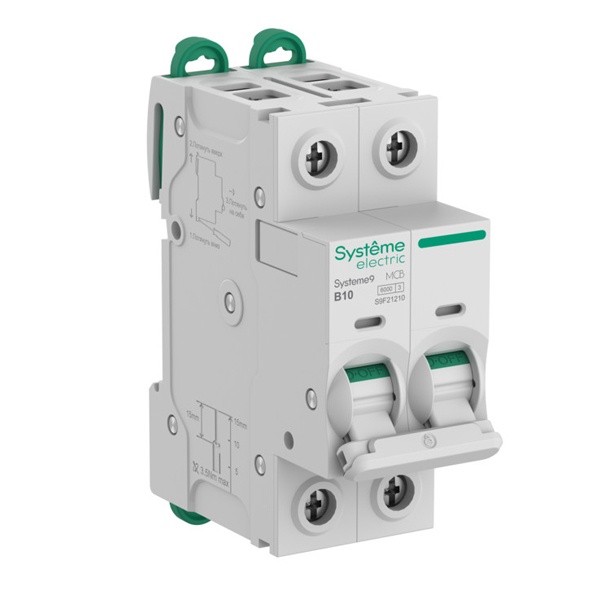 Автоматический выключатель SE Systeme9 В10А 2П 6кА (автомат электрический)