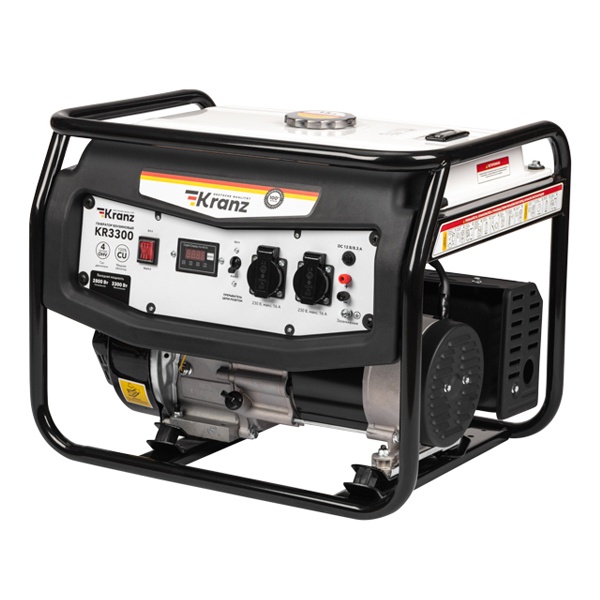 Генератор бензиновый Kranz KR3300 3,3кВт 230В 15л IP23 ручной стартер