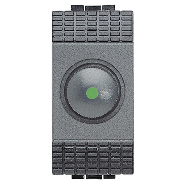 Светорегулятор поворотный 100 - 500 Вт 1 модуль LivingLight Антрацит