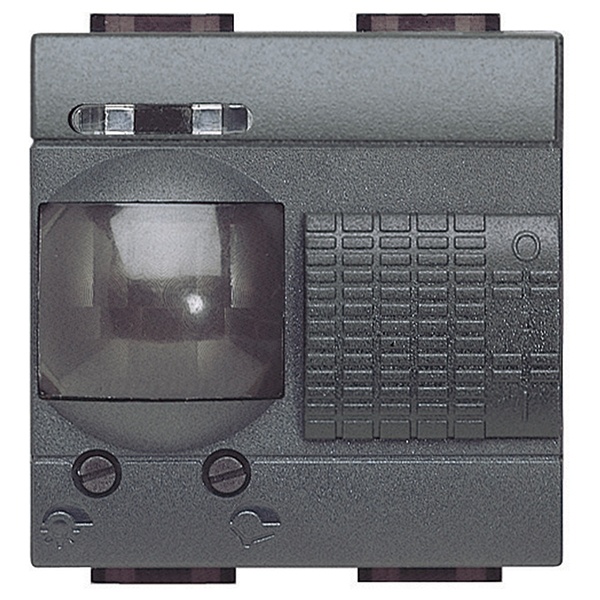 Выключатель с пассивным ИК датчиком движения с селектором О-А-I - 230В 2 модуля LivingLight Антрацит