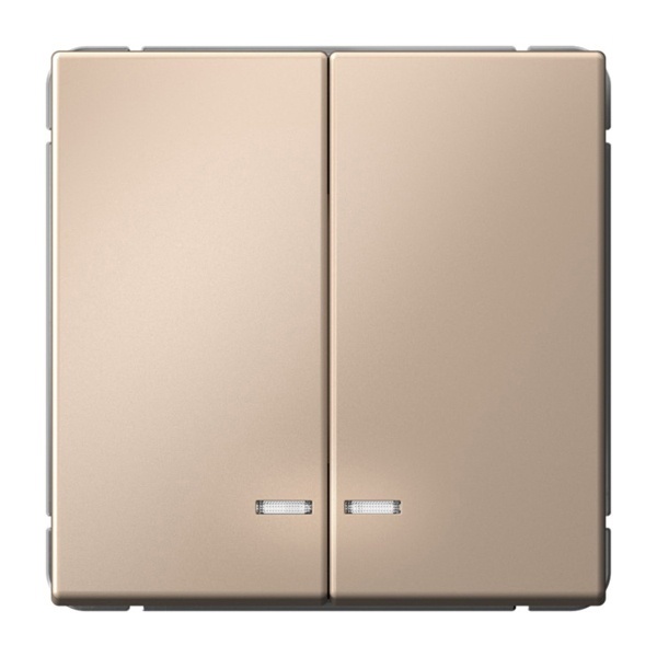 Двухклавишный выключатель с подсветкой SE ArtGallery 10А быстрозажимные клеммы песочный