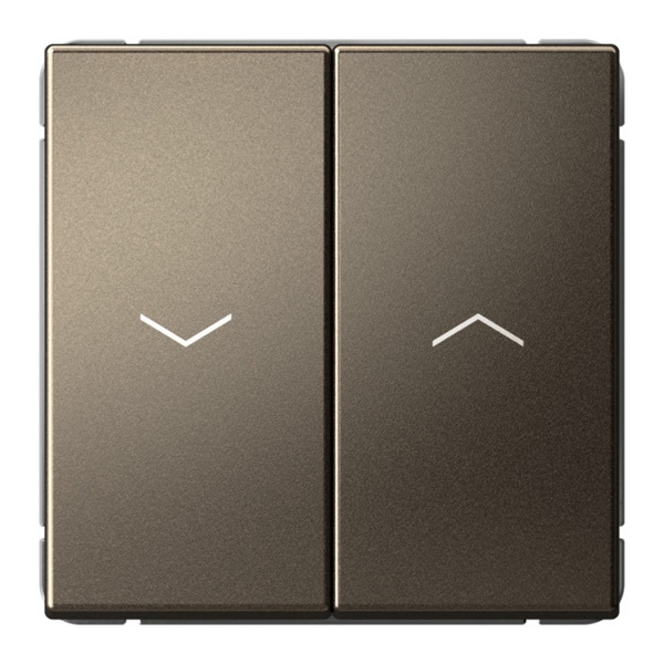 Двухклавишная кнопка без фиксации для жалюзи SE ArtGallery 10А быстрозажимные клеммы мокко