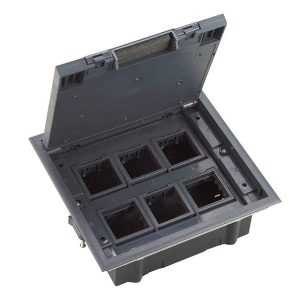 Люк SE MultiDesk MDK10 на 12 модулей для фальшпола с монтажной коробкой IP40