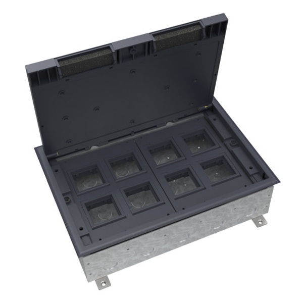Люк SE MultiDesk MDK10 на 16 модулей для бетонных полов с монтажной коробкой IP40