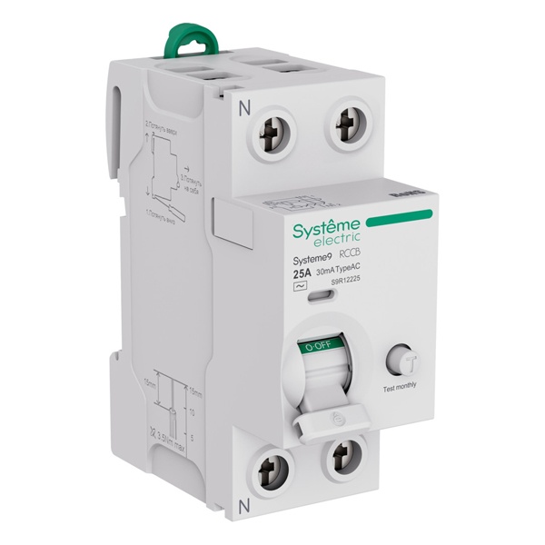 УЗО SE Systeme9 электромеханическое 25А 30мА тип AC 2П (ВДТ)