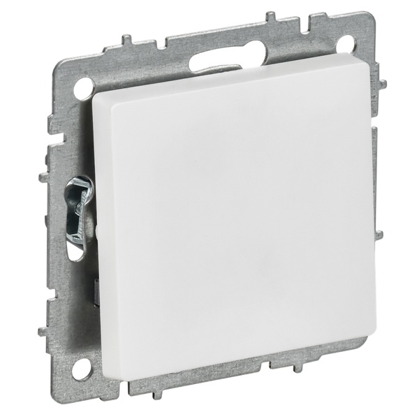 Выключатель 1-клавишный ИЭК BRITE 10А арктический белый (ВС10-1-0-БрАБ)