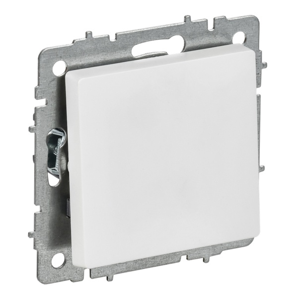 Переключатель 1-клавишный ИЭК BRITE 10А арктический белый (ВС10-1-6-БрАБ)