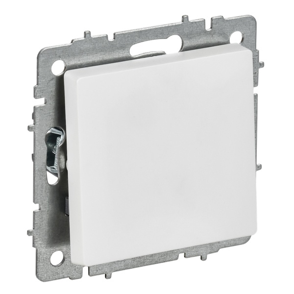 Кнопка 1-клавишная ИЭК BRITE 10А арктический белый (ВС10-1-4-БрАБ)