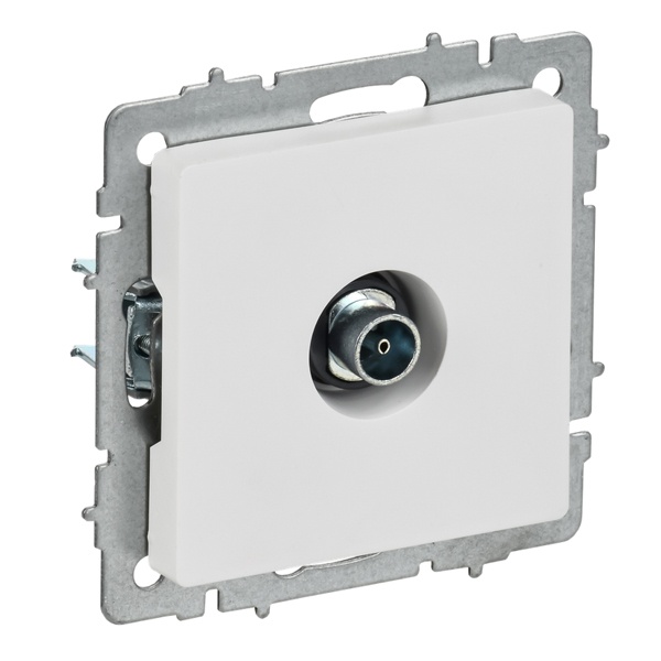 Розетка TV ИЭК BRITE оконечная арктический белый (РТВ11-0-БрАБ)