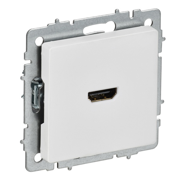 Розетка HDMI ИЭК BRITE арктический белый (РHDMI ИЭК BRITE-0-БрАБ)