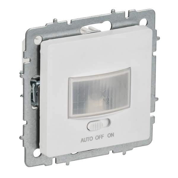 Датчик движения ИЭК BRITE 500Вт IP20 таймер 20сек-6мин, освещенность 10-1275Лк арктический белый (ДС