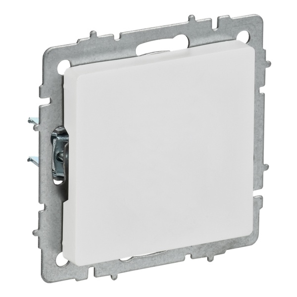 Заглушка с суппортом ИЭК BRITE арктический белый (МЗ10-БрАБ)