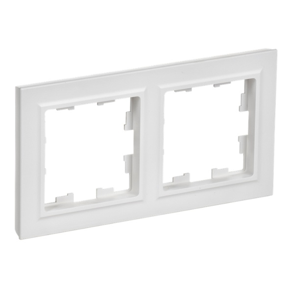 Рамка на 2 поста ИЭК BRITE арктический белый (РУ-2-БрАБ)