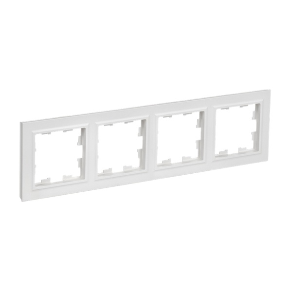 Рамка на 4 поста ИЭК BRITE арктический белый (РУ-4-БрАБ)