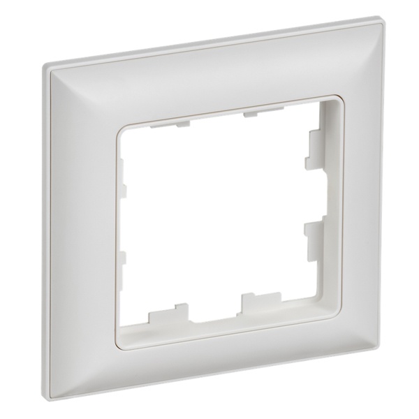 Рамка на 1 пост ИЭК BRITE пластик арктический белый/белый (РУ-1-БрАБ)