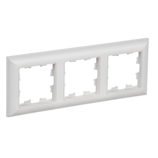 Рамка на 3 поста ИЭК BRITE пластик арктический белый/белый (РУ-3-БрАБ)