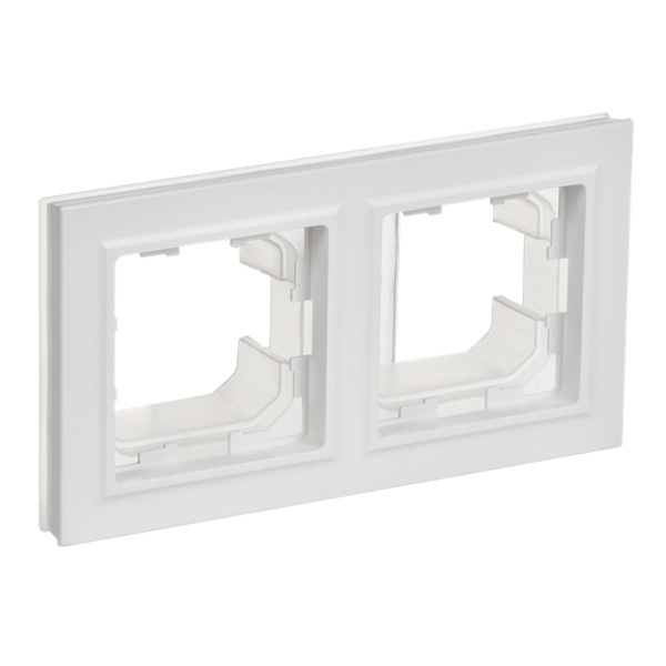 Рамка на 2 поста IP44 ИЭК BRITE арктический белый (РУ-2-БрАБ-44)